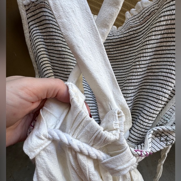 Free People Sienna Smocked Linen Jumpsuit, Large - Picture 6 of 16